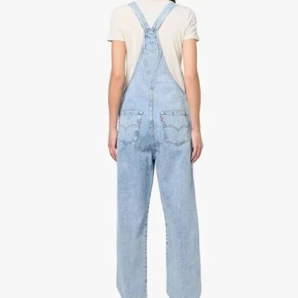 Levi's Light Wash Button Side Bib Overalls - Picture 2 of 3